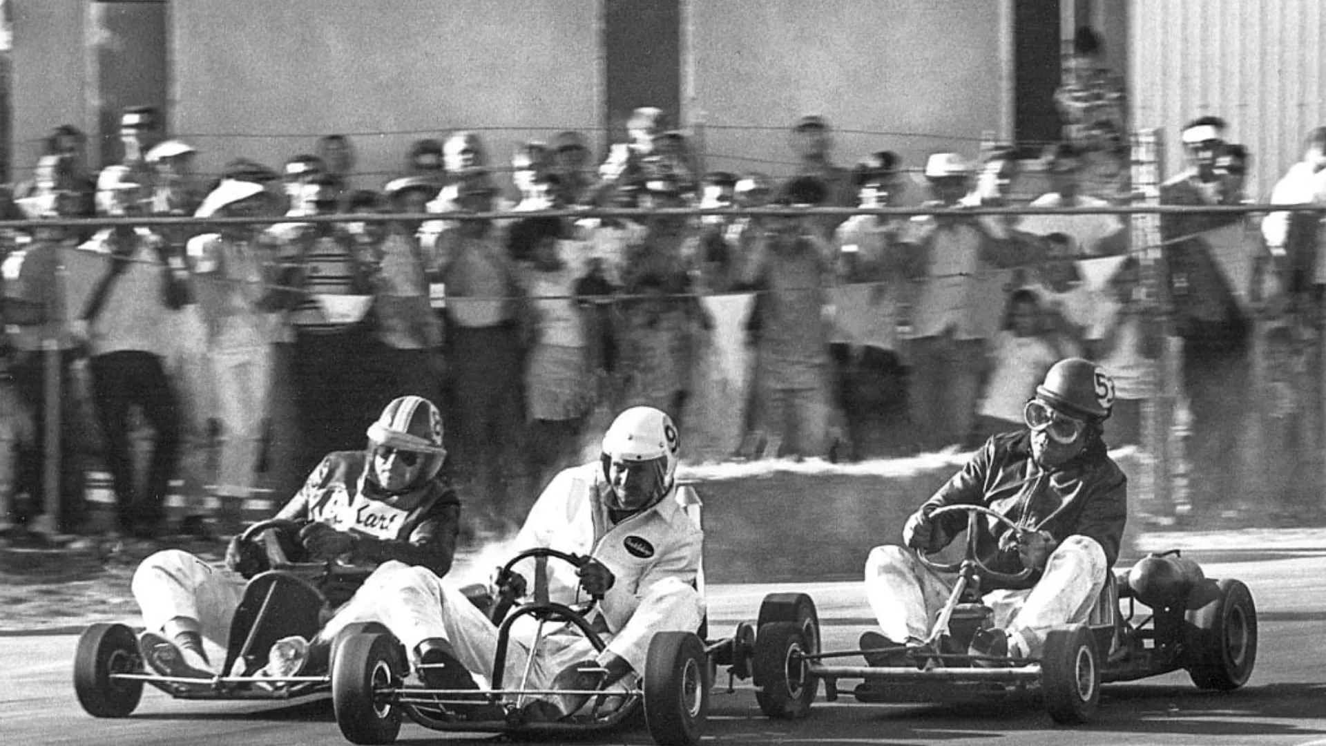 Preteky prvých motokár v 50. rokoch